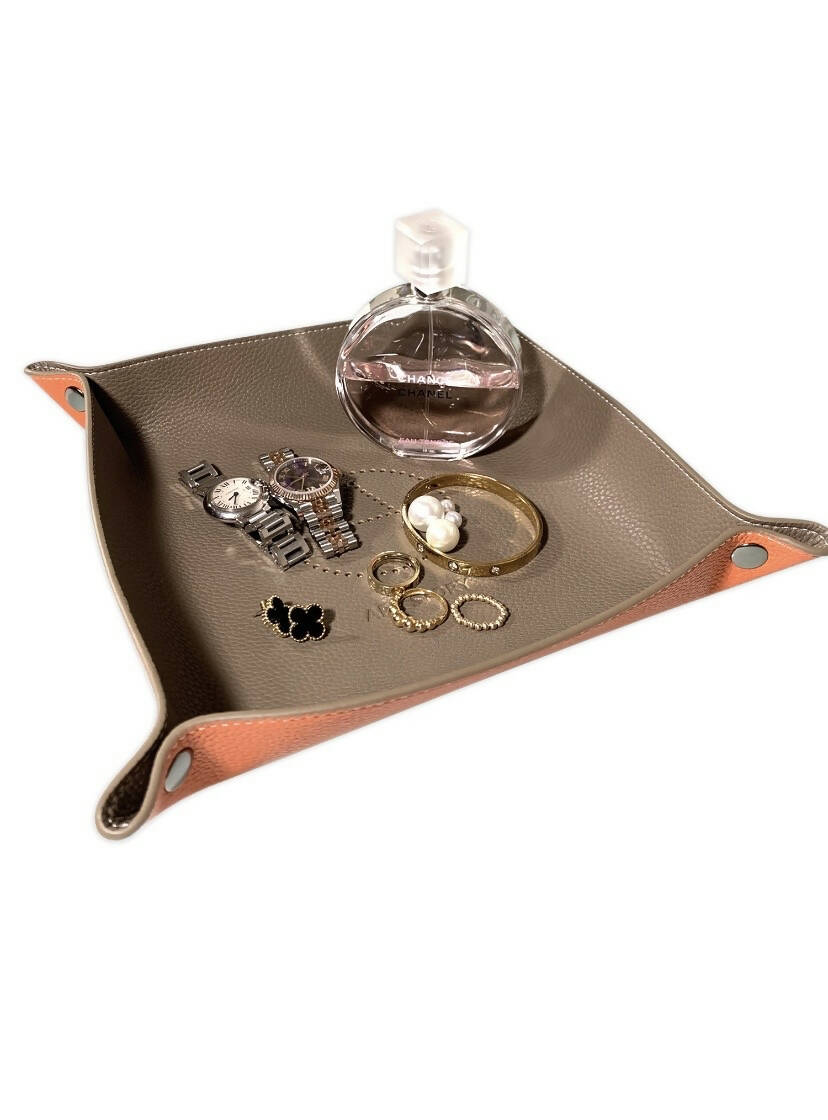 Leather Valet Tray, Leather Catch All Tray