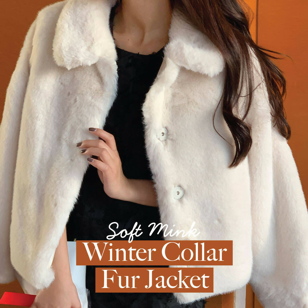 [청담캘리] Winter Collar Fur Jacket