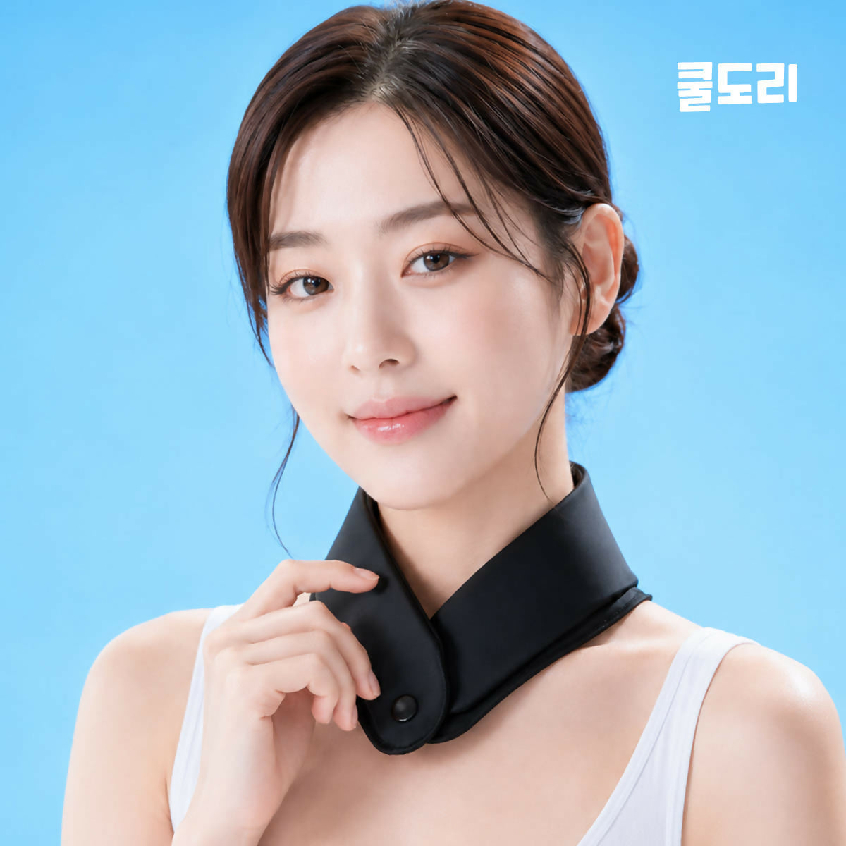 **여름 필수템**쿨도리 아이스 넥쿨러, 쿨스카프, 얼음 목걸이- 블랙 컬러