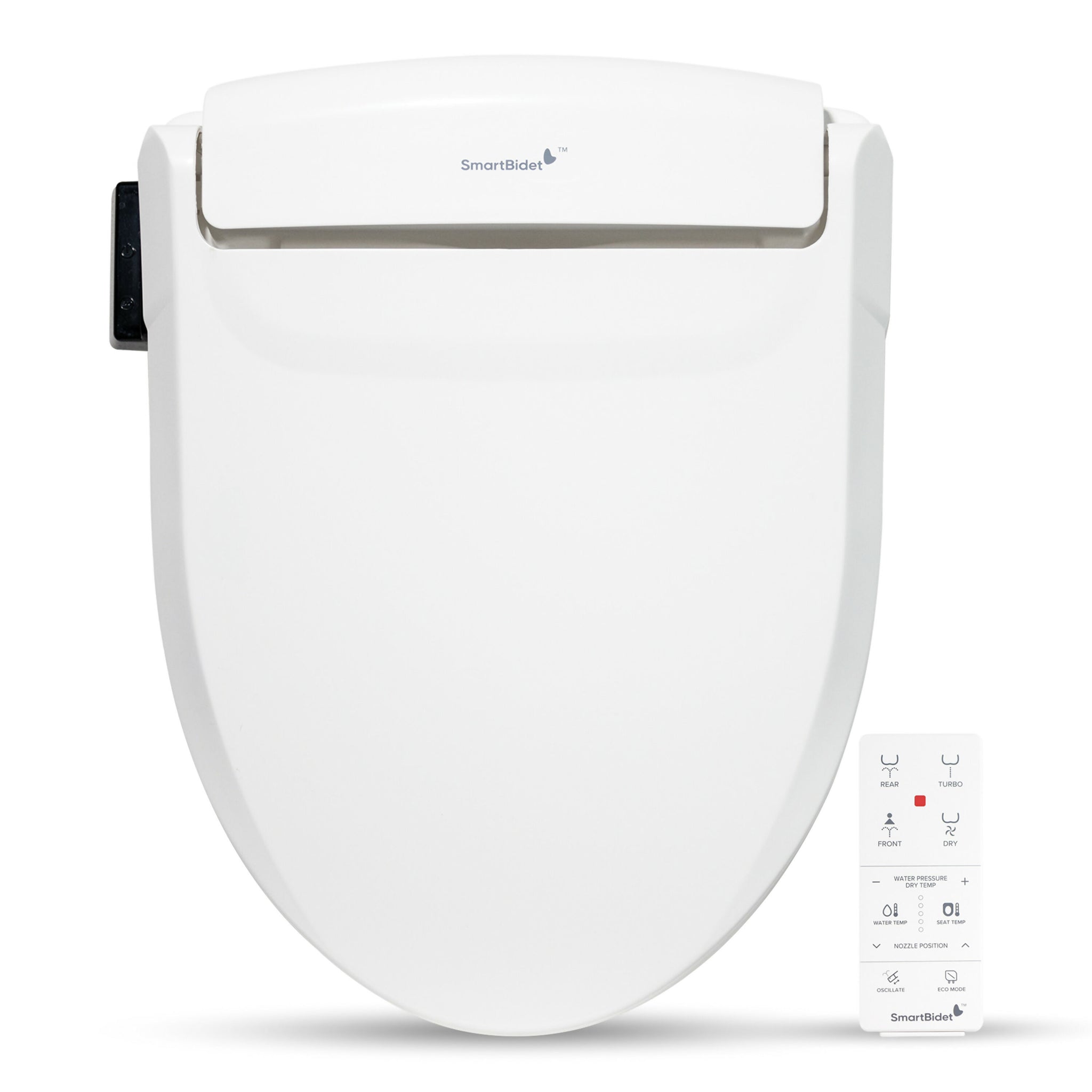 [SmartBidet®] SB-1000 전자식 스마트 비데 시트 – 온열 시트, 온풍 건조, 온수 세정, 리모컨 포함