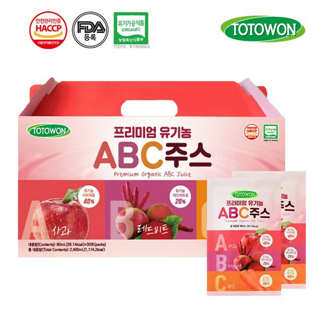 [강원식품]프리미엄 유기농 ABC주스 (80mL x 30개입)
