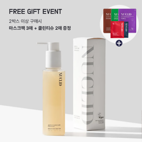뉴클리드 리프레쉬 이너 클린 겔 여성/남성 Y존 청결제 150ml (2개 이상 구매시 마스크팩 3매 + Y존 티슈 2매 증정)