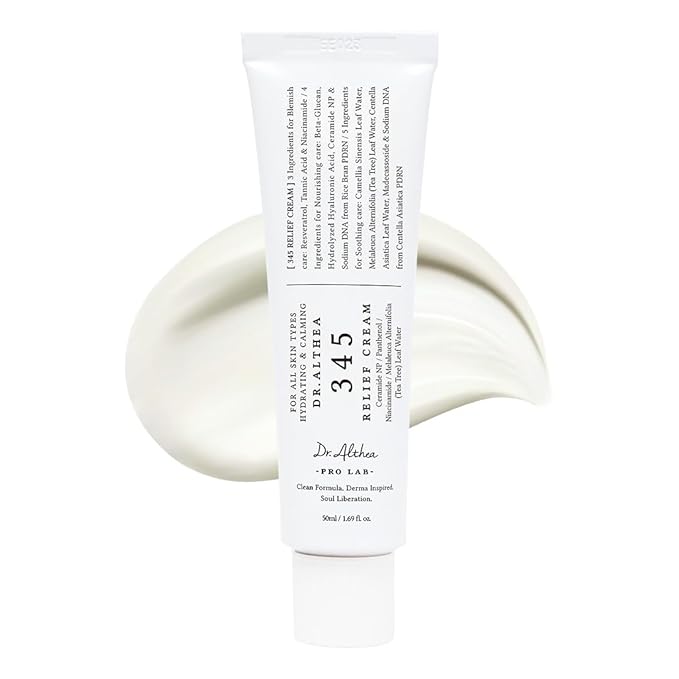 Dr. Althea 345 Relief Cream (약 50 mL / 1.69 fl oz) 트러블 케어를 위한 저자극 모이스처라이저