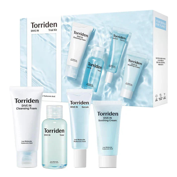 Torriden DIVE-IN Hydrating Trial Kit – 4-Piece Travel Skincare Set