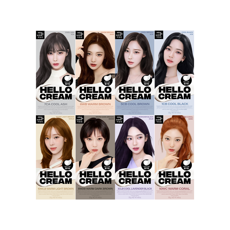 [미쟝센] 뉴 헬로크림 염색 125g, 2팩 New Hello Cream 125g, 2 pack