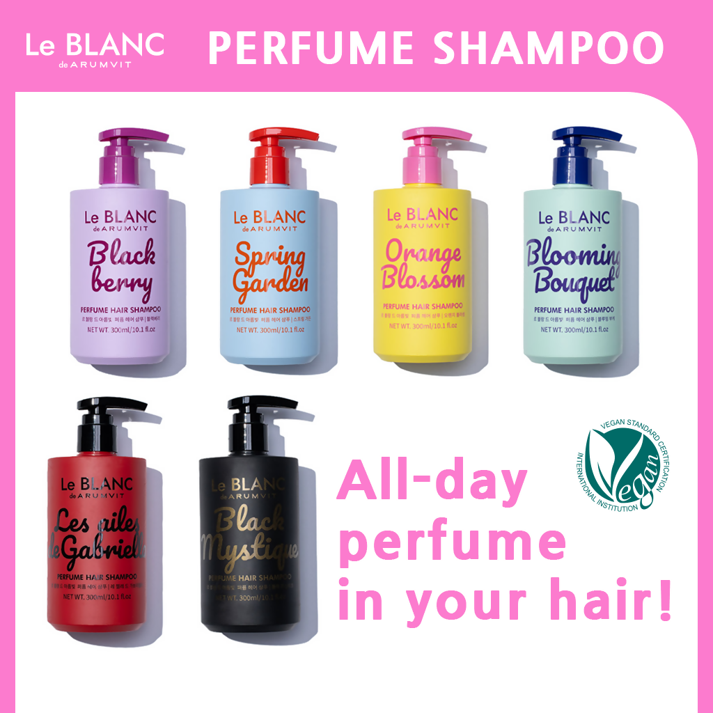 Le BLANC 퍼퓸 헤어 샴푸 300ml / 10.1 fl. oz.– 청소년 땀냄새 & 호르몬 냄새까지 잡아주는 퍼퓸 샴푸 –
