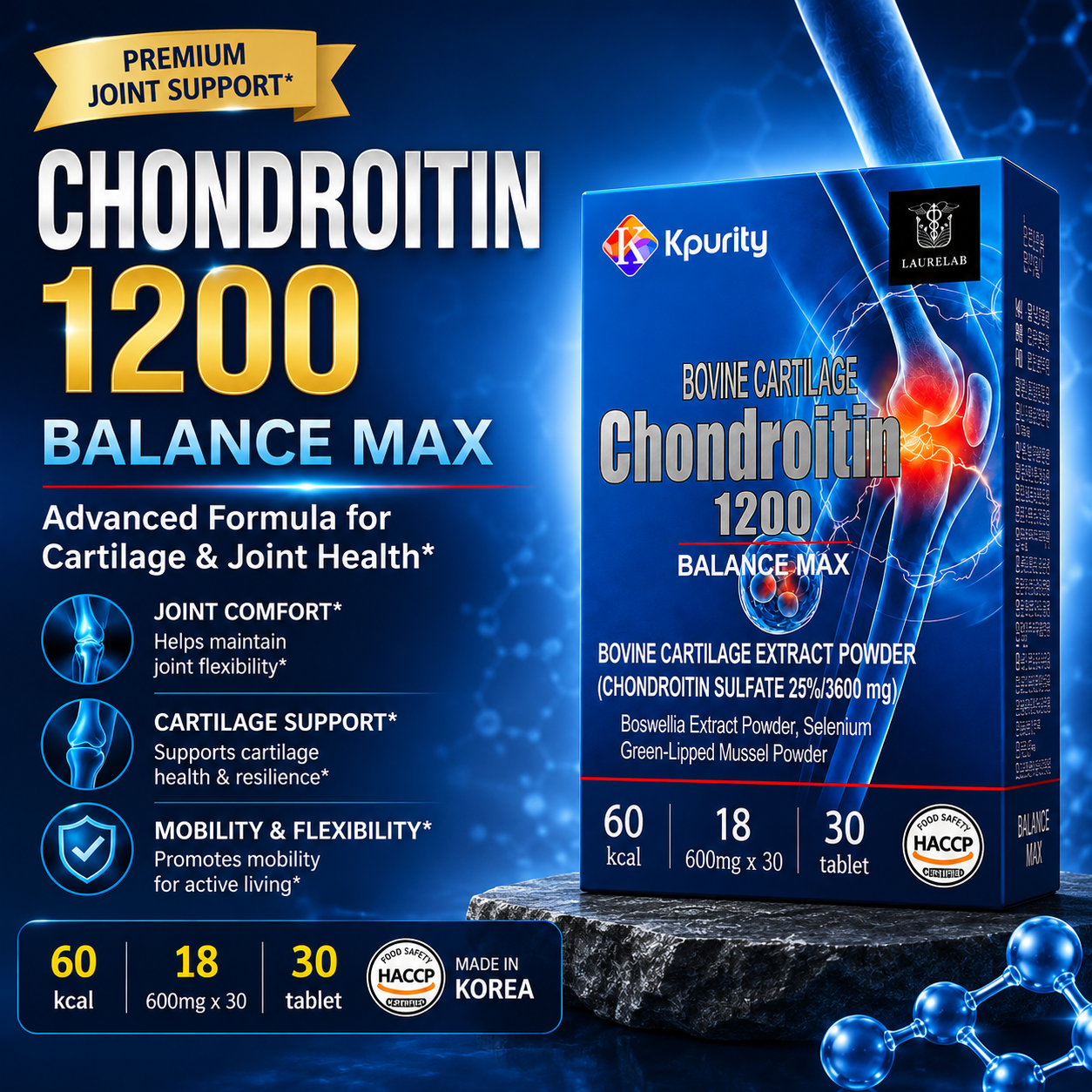 Chondroitin 1200 - Balance Max Bovine Cartilage Extract Powder