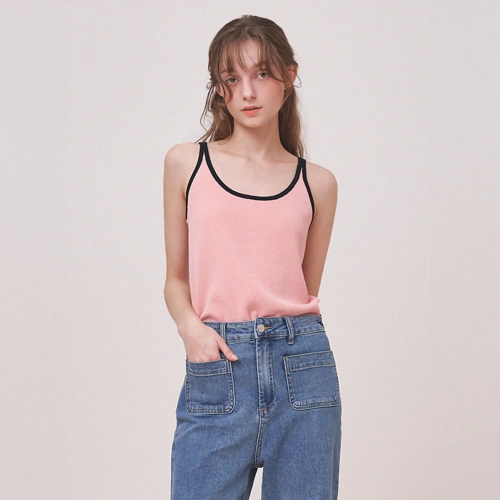 르니나WREN Byding Sleeveless Knit Top - Pink