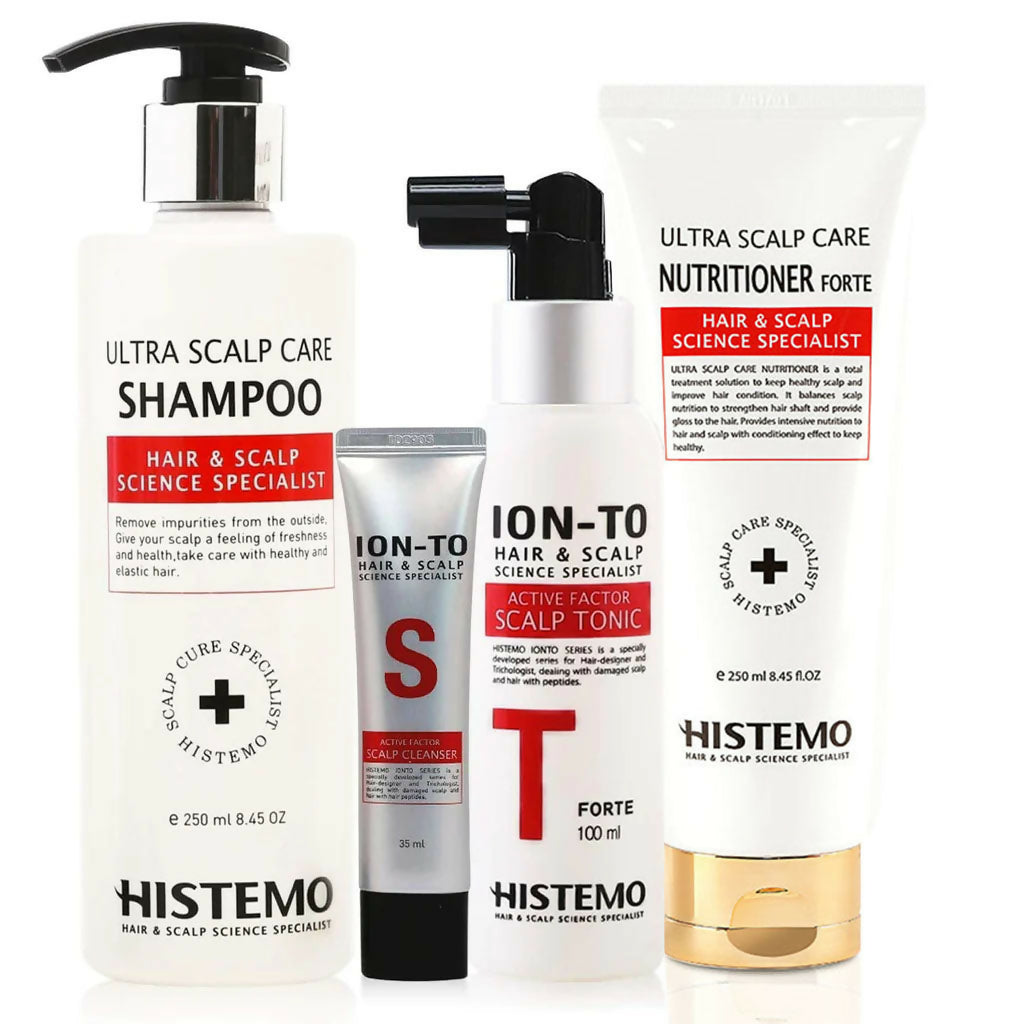 [ Histemo ] Hair Loss Prevention & Scalp Care Kit, Scalp Cleanser, Shampoo, Conditioner & Scalp Tonic, DHT Blocking Hair Restoration Treatment