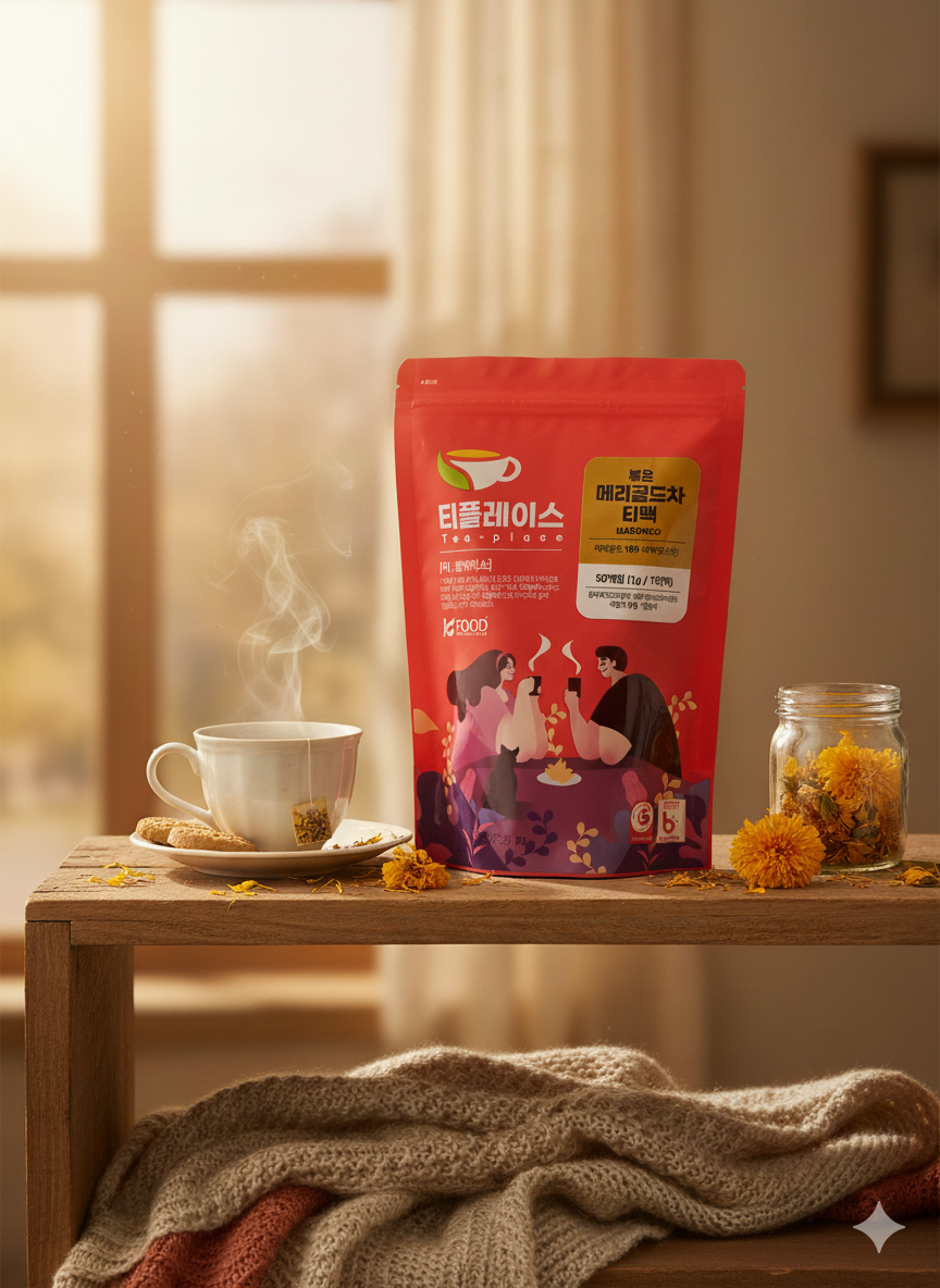 Roasted Marigold Tea Bags (50 Tea Bags) | Tea Place 티플레이스 볶은 메리골드차