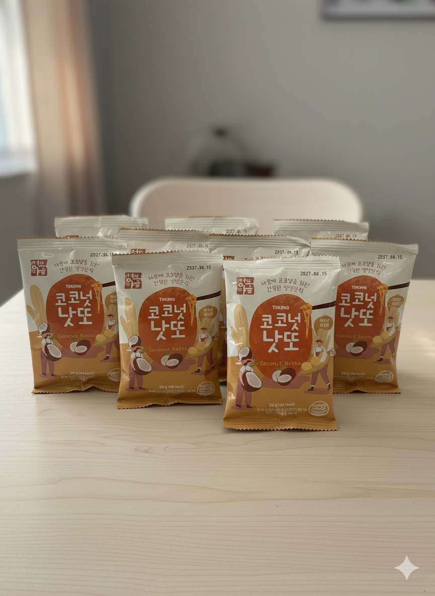 [160g / 5.64oz] Freeze Dried Natto Beans Snack Coconut Flavor 20g ( 8Packs), Fermented Soybean Snack 코코넛 낫또 과자