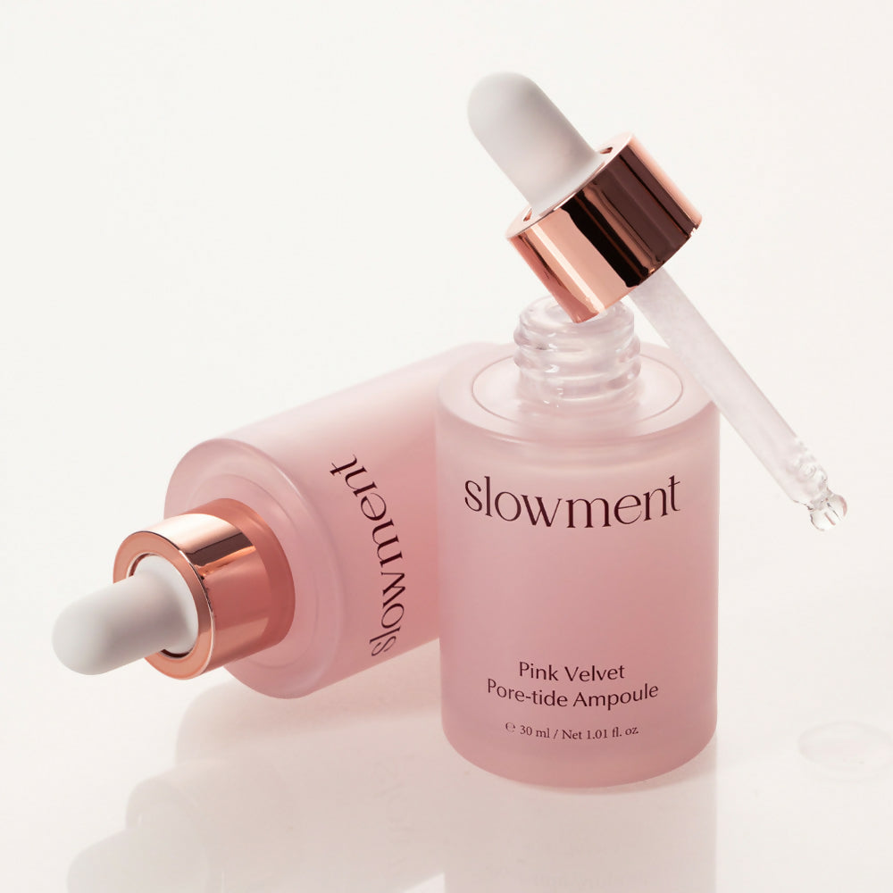 [슬로먼트] 핑크 벨벳 포어타이드 앰플 30ml (2개 묶음) 핑크빛 케어 모공앰플