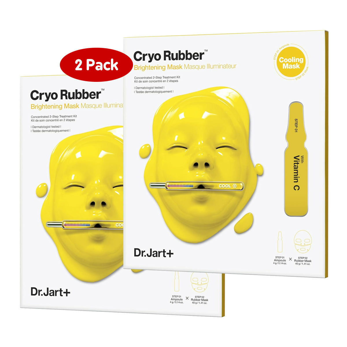 [닥터자르트] 크라이오 러버 브라이트닝 마스크 (2팩) Cryo Rubber with Brightening Vitamin C Mask