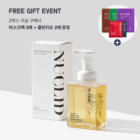 뉴클리드 릴리프 이너 클린 폼 여성청결제 Y존 이너 케어 페미닌워시 150ml (2개 이상 구매시 마스크팩 3매 + Y존 티슈 2매 증정)