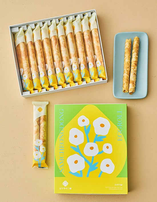 [OnKorea Gifts 한국 배송_달콤 간식 선물 세트]삼청동 에그롤 오리지널 선물세트(2개 세트)_부드럽게 녹아드는 고소한 에그롤