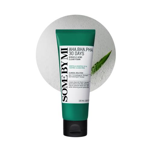 SOME BY MI 썸바이미 AHA·BHA·PHA 30데이즈 미라클 아크네 클리어 폼 – 3.38oz