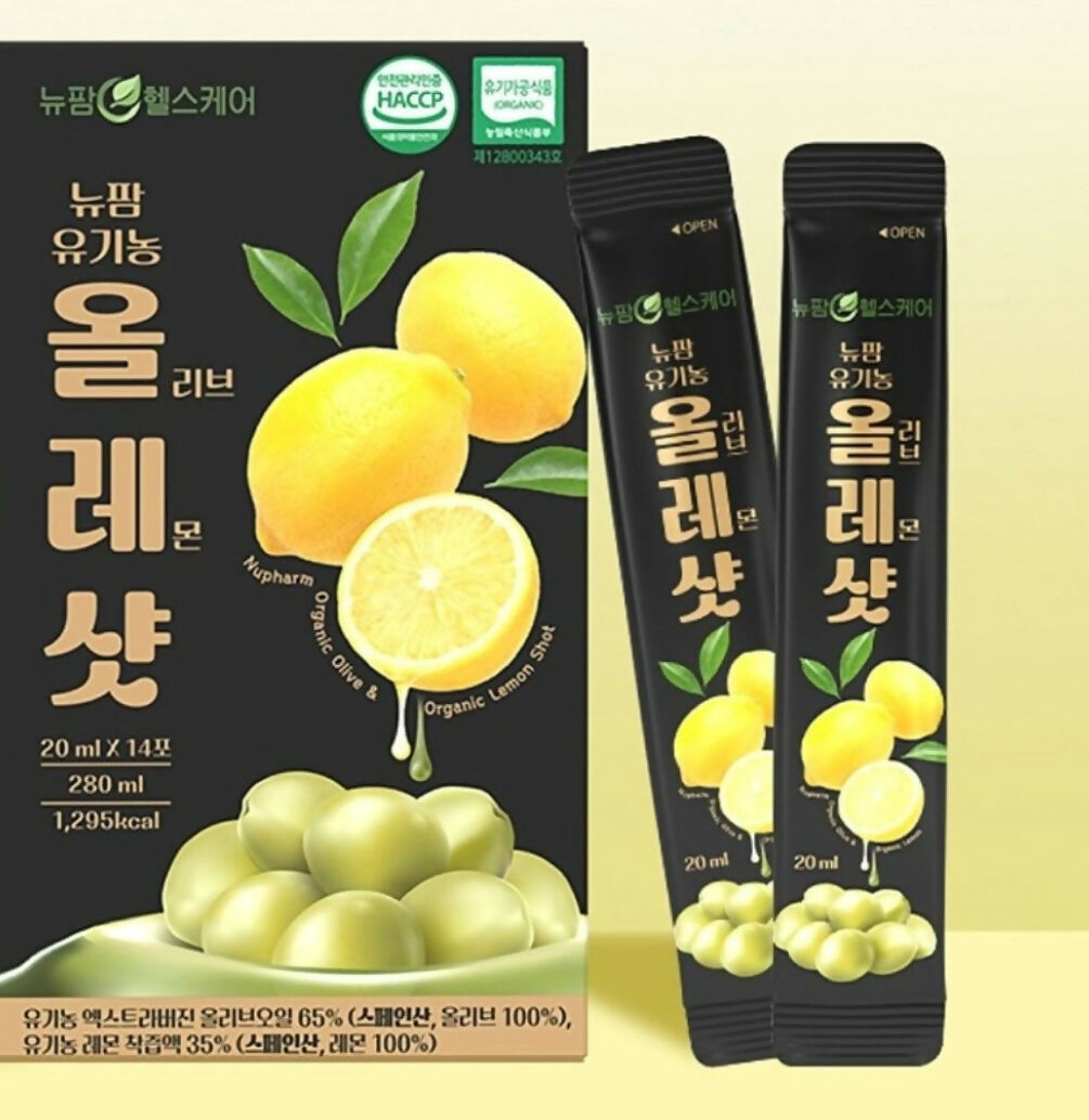 100% 유기농 원료그대로 올리브 레몬 건강샷 올레샷14포