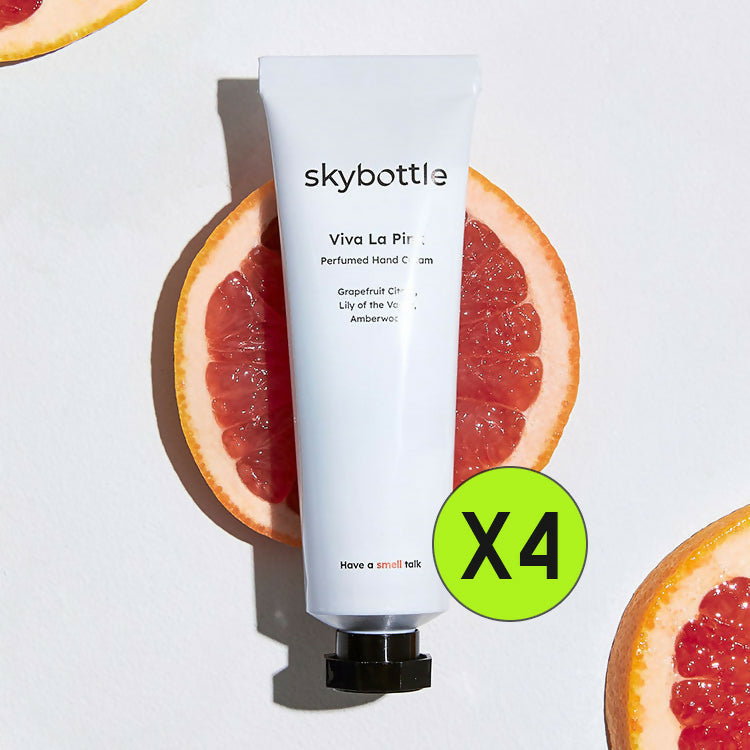 [유통기한 임박] 올리브영 퍼퓸 핸드크림 스카이보틀 비바 라 핑크 자몽향 핸드크림 50ML x4 | 4개 묶음