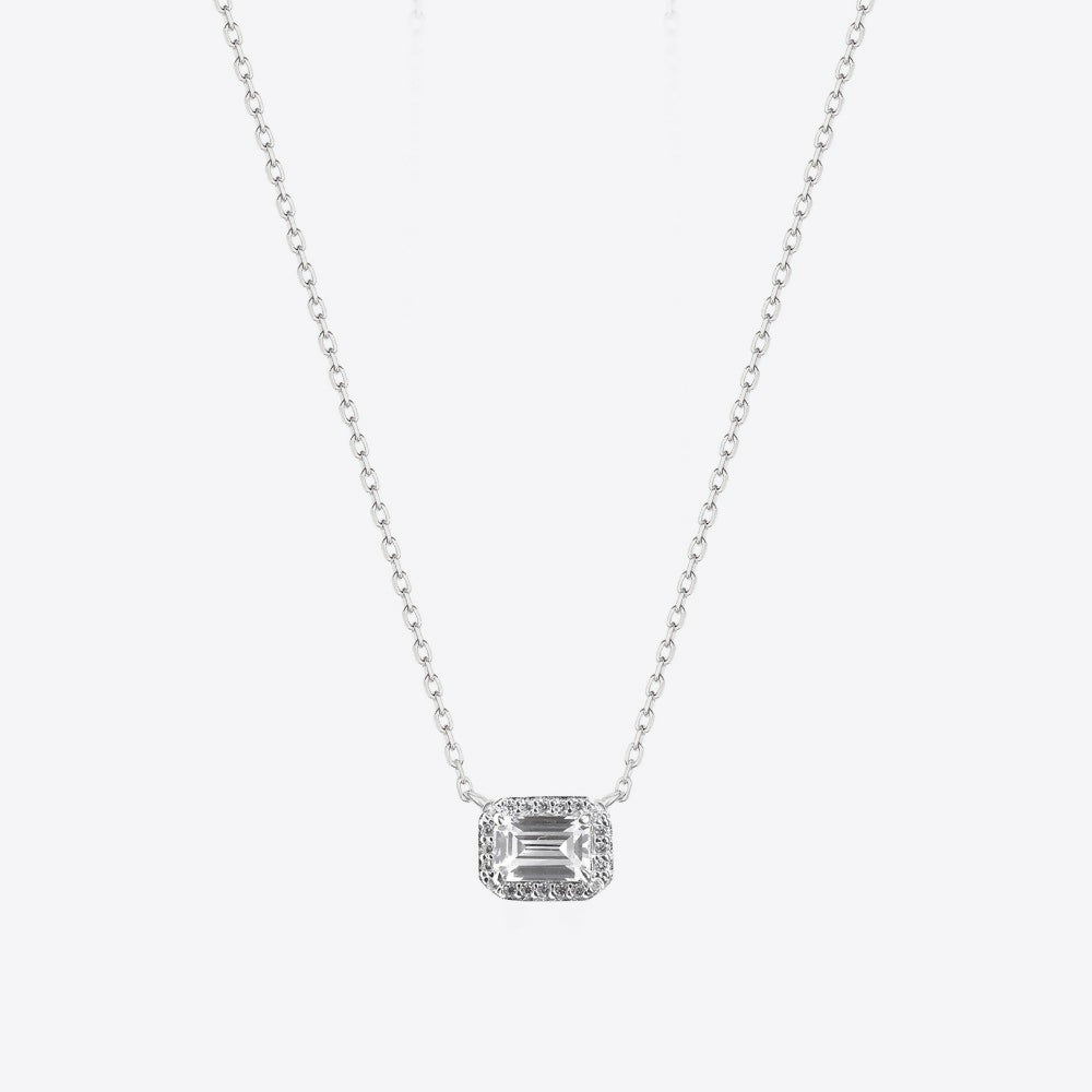 [MSGRN]헤일로 화이트 목걸이