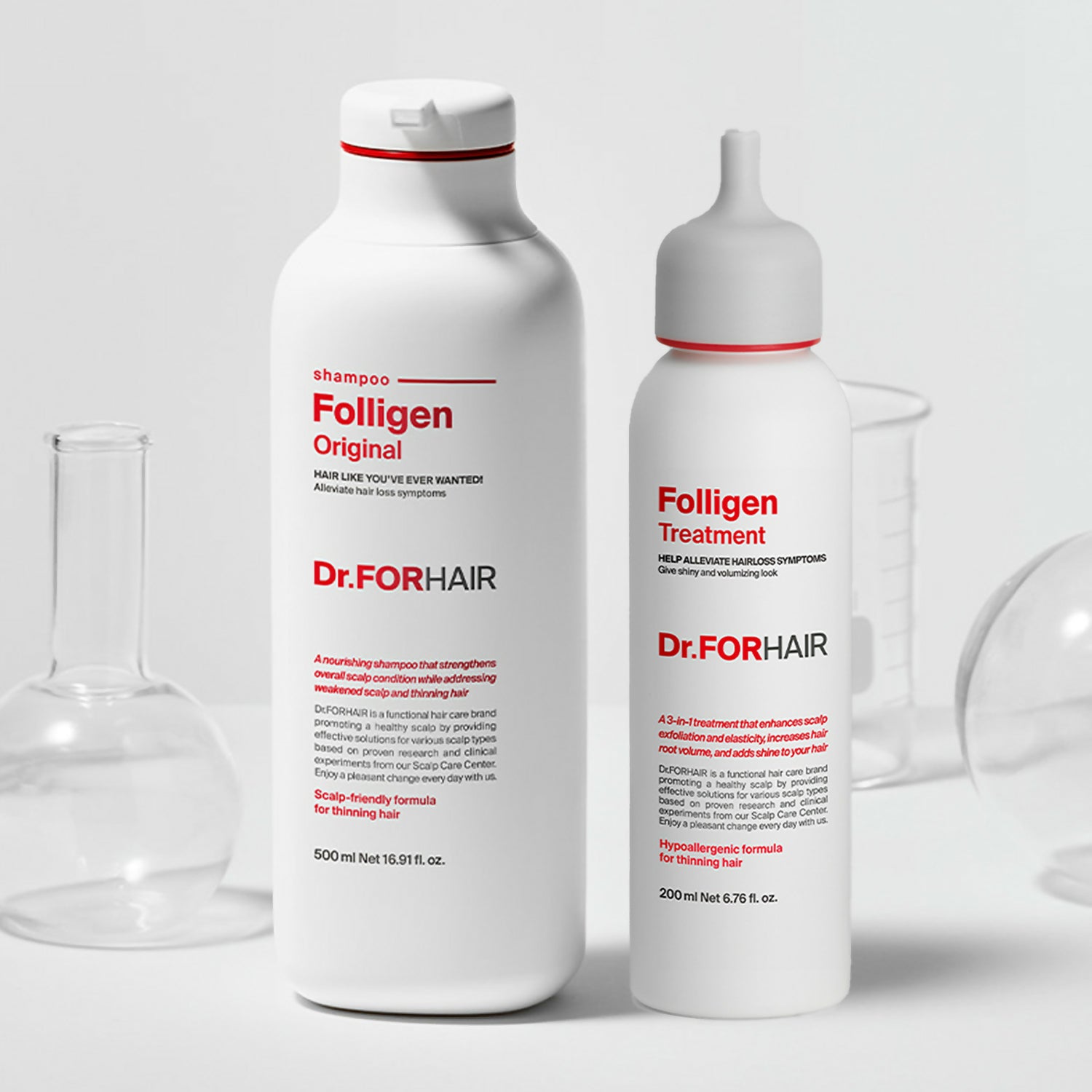 [Dr.FORHAIR] NO.1 두피강화 닥터포헤어 탈모증상완화 폴리젠 2종 세트 (샴푸 500ml + 트리트먼트 200ml)