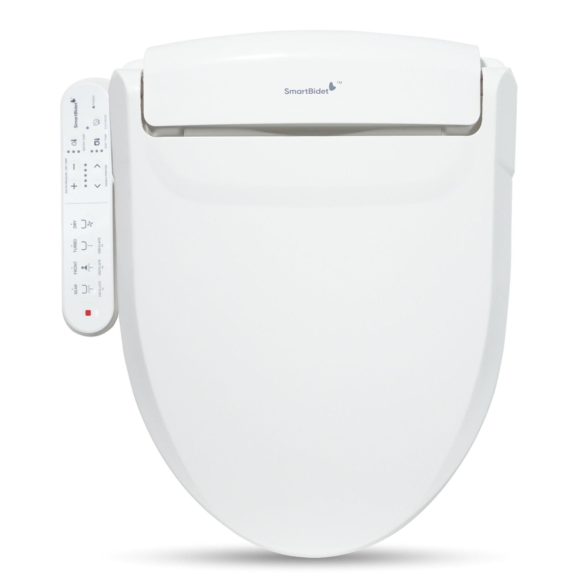 [SmartBidet®] SB-2000 전자식 스마트 비데 시트 – 온열 시트, 온풍 건조, 온수 세정, 측면 조작 패널 포함