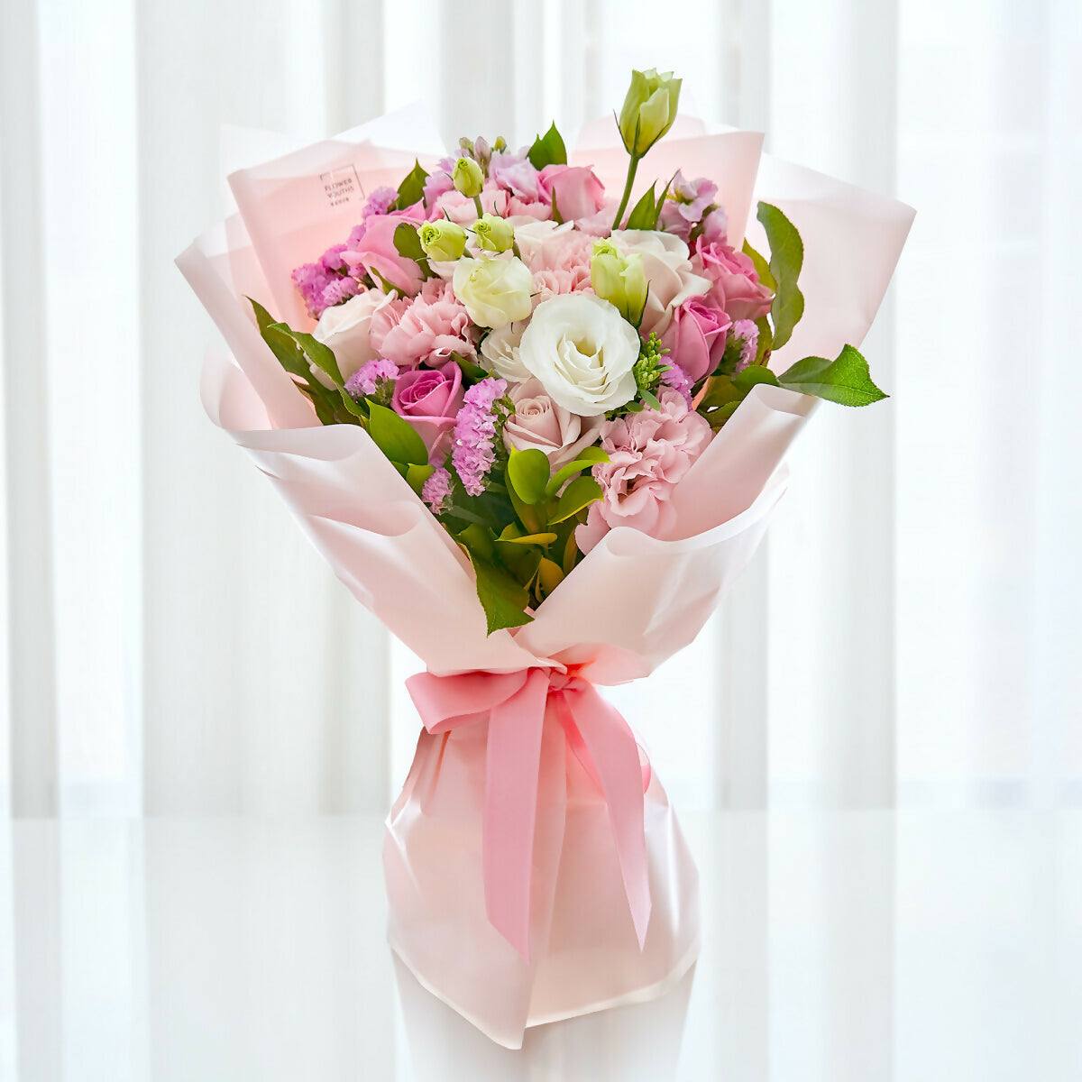 [OnKorea Gifts 한국 배송_꽃배달 서비스]분홍장미 계절 꽃다발- 주문당일 한국 전지역 배송 서비스