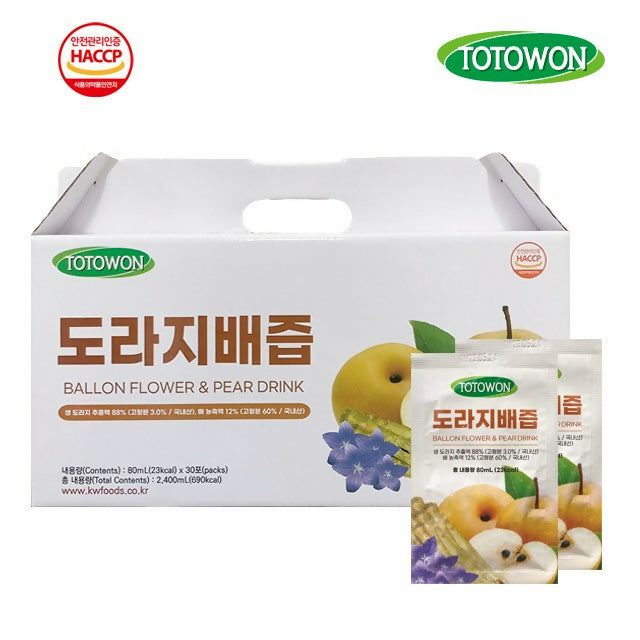 [강원식품]도라지배즙 (80mL x 30개입)