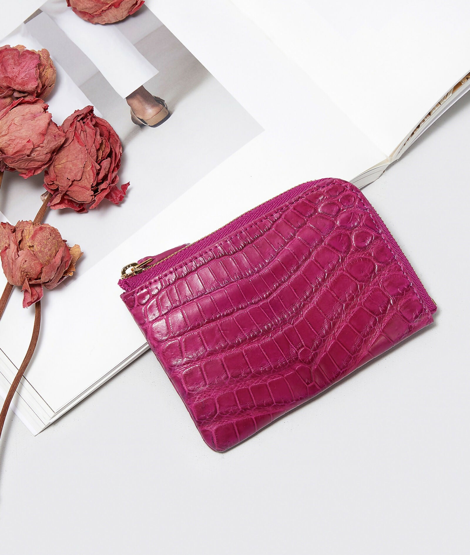 [KRIS TALLEN 프리미엄 악어백 브랜드] 프리미엄 헹롱사 나일 악어가죽 지갑 오즈 (OZ) / 연예인 협찬브랜드 선물용 / Made in Korea - ODK Direct(주문당일출고)