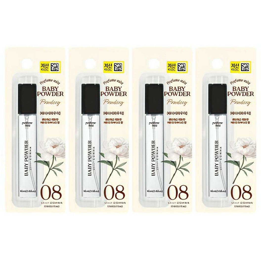 데일리콤마 아로마 향기 미스트 휴대용 여행용 섬유탈취 미니 향수 08 베이비 파우더 15ml 4개
