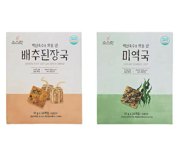 소스락 백년육수로 맛을 낸 즉석국 10g x 24 Sauce R.O.K Soup 10g x 24