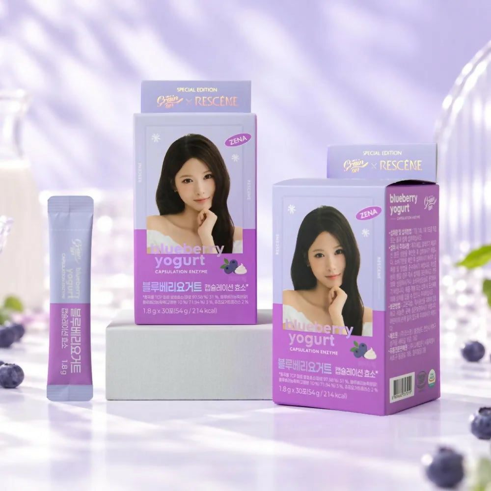 *리센느 에디션*[Grain On] #제나 PICK 블루베리요거트 캡슐레이션 효소 1.8g 30포, 2개 묶음 #이탈리아정품파로 #고대곡물전문브랜드 #블루베리농축분말 #쥬프요거트플러스