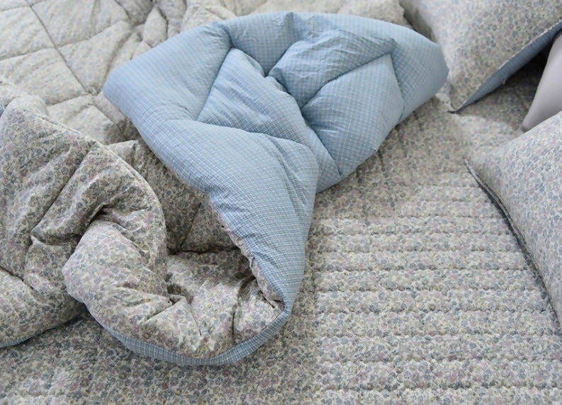 (고국배송) 소피아 차렵이불4종세트 이불+패드+베개2개