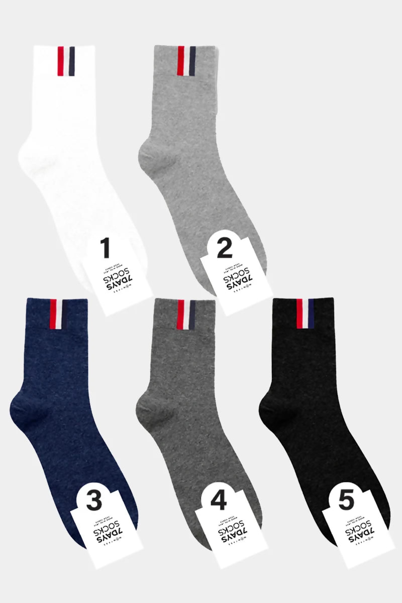 [Daily Sox Studio] 남성용 미스터 클래식 크루 양말 (5컬러 세트) M Mister Crew Socks (5 Color Set)_ Made in Korea