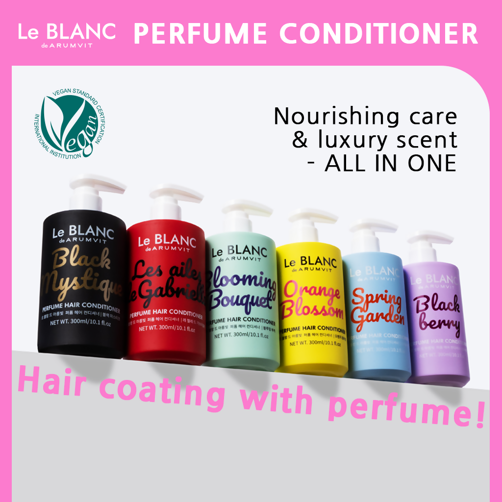 Le BLANC 퍼퓸 헤어 컨디셔너 300ml / 10.1 fl. oz.– 향수 대신, 부드럽게 케어하며 하루 종일 퍼지는 은은한 헤어 퍼퓸