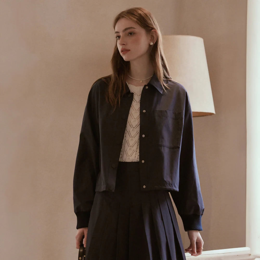 르니나LENINA ASPEN Blouson Jumper - Navy