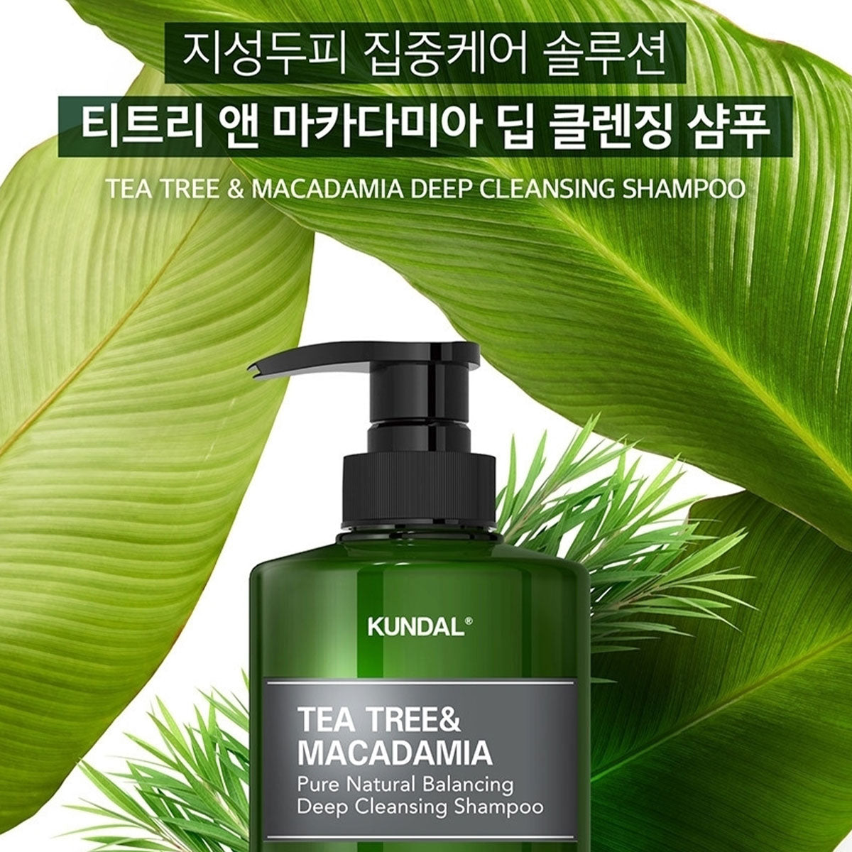 KUNDAL Tea Tree & Macadamia Deep Cleansing Shampoo 500ml(2EA/SET)