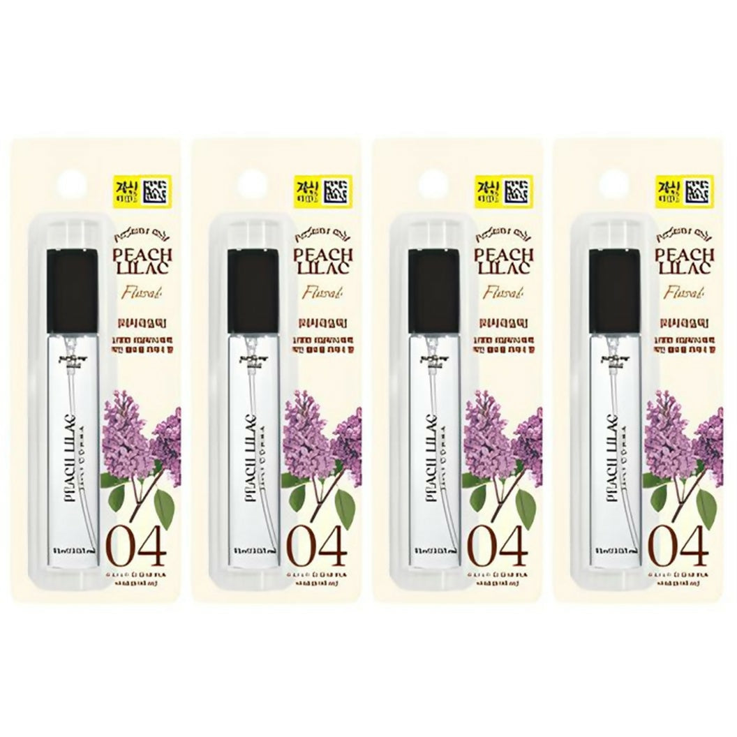 데일리콤마 아로마 향기 미스트 휴대용 여행용 섬유탈취 미니 향수 04 피치 라일락 15ml 4개