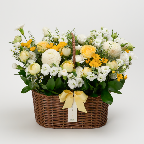 [OnKorea Gifts 한국 배송_꽃배달 서비스]봄햇살(카탈리나 장미 바구니)- 주문당일 한국 전지역 배송 서비스