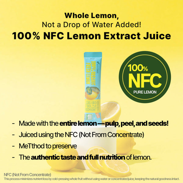 NEWTREE 100% Organic Lemon Juice Stick NFC Freshly Squeezed