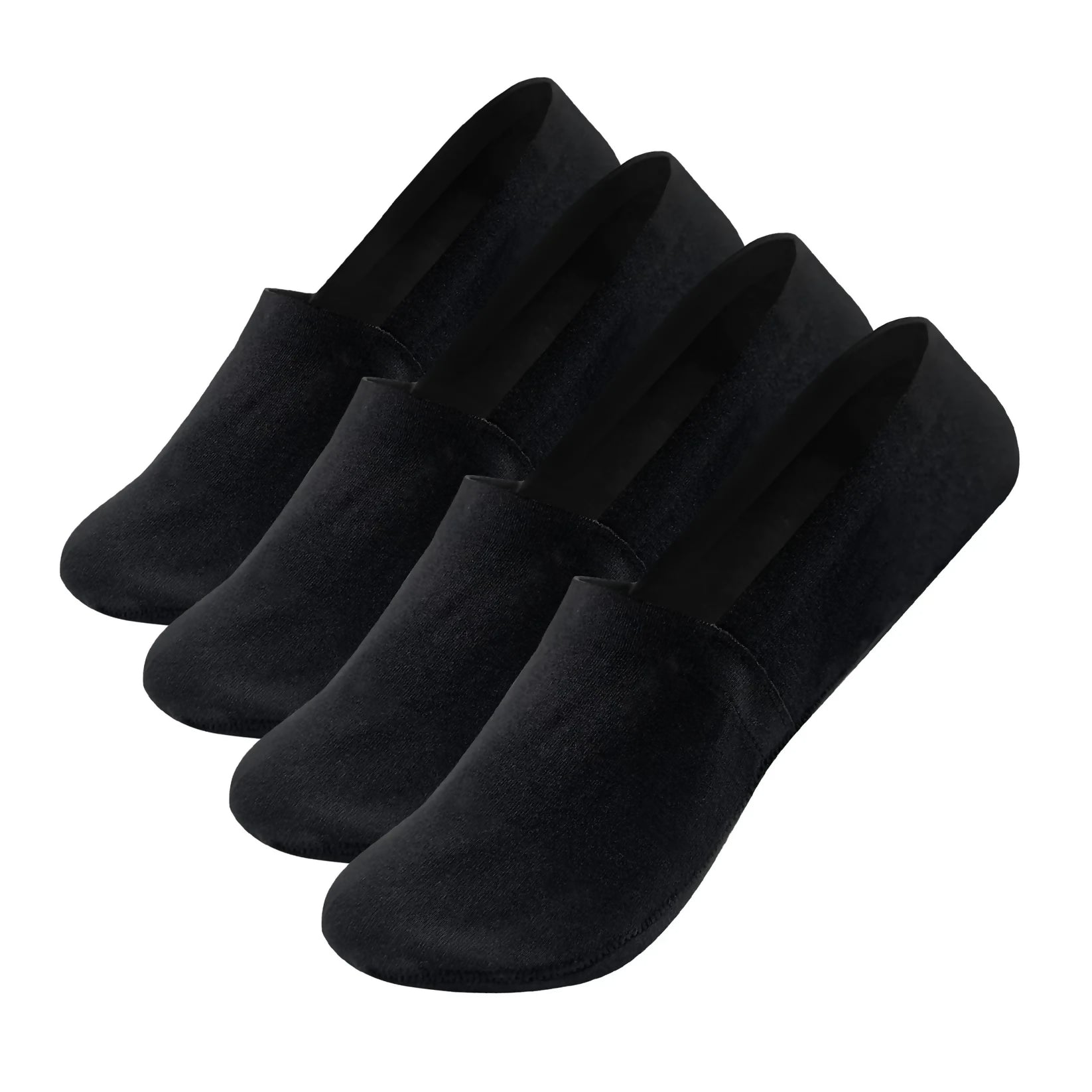 [Daily Sox Studio] 남녀공용 무봉제 실리콘 논슬립 페이크삭스 (블랙 4켤레 세트) Unisex No Show Non Slip Premium Socks (Black/4 Pack)_Made in Korea