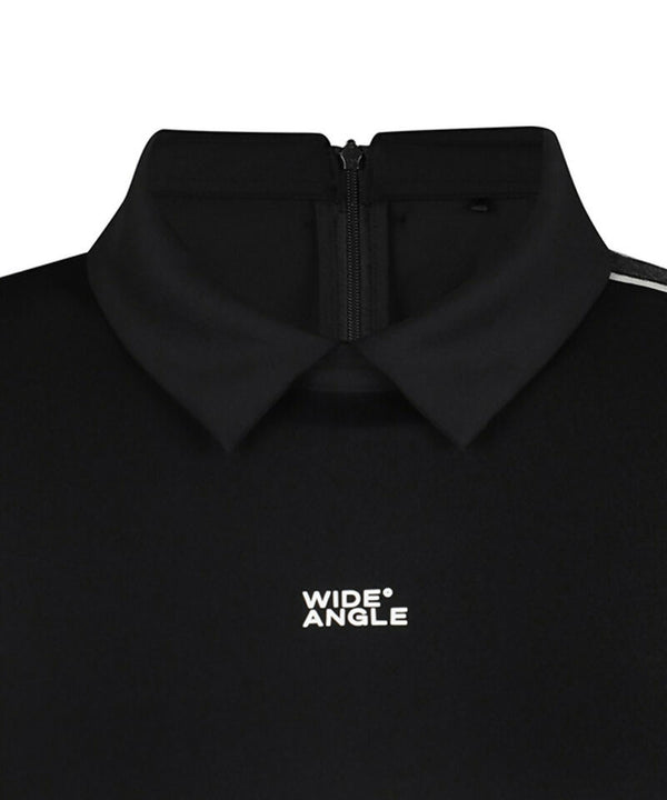 WideAngle: To Pro Knit Point Back Zip Polo T-Shirt L - Black