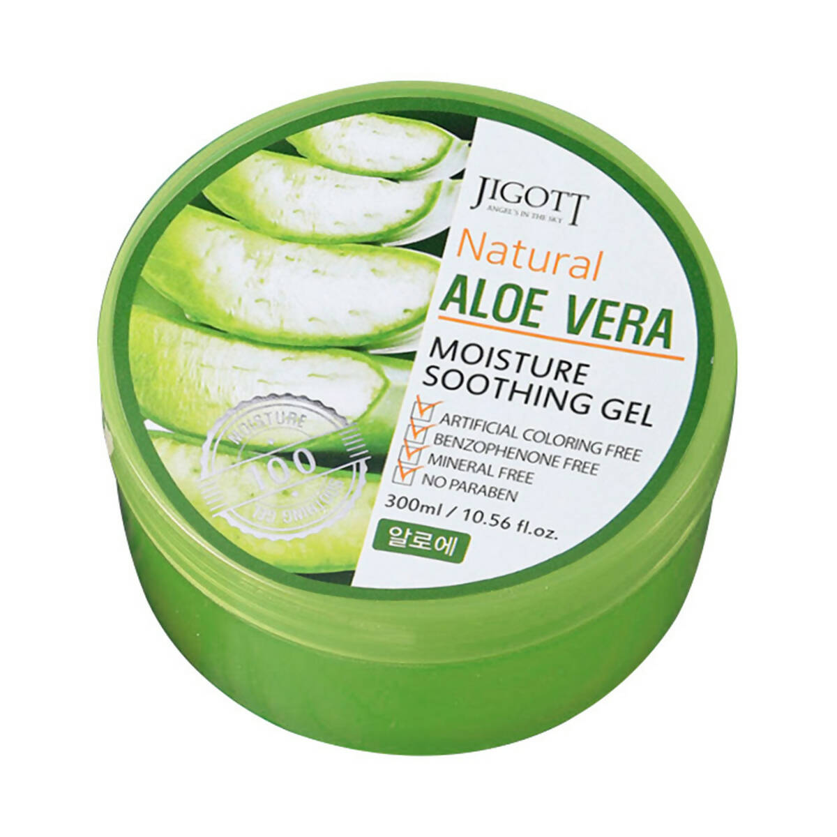 [Jigott] Natural Aloe Vera Moisture Soothing Gel 300ml (2 Pack)