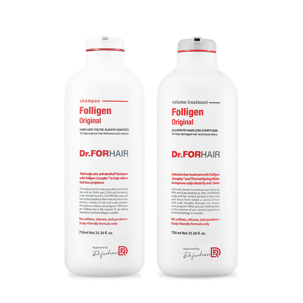 [Dr.FOR HAIR] Folligen shampoo 750ml + treatment 750ml Set