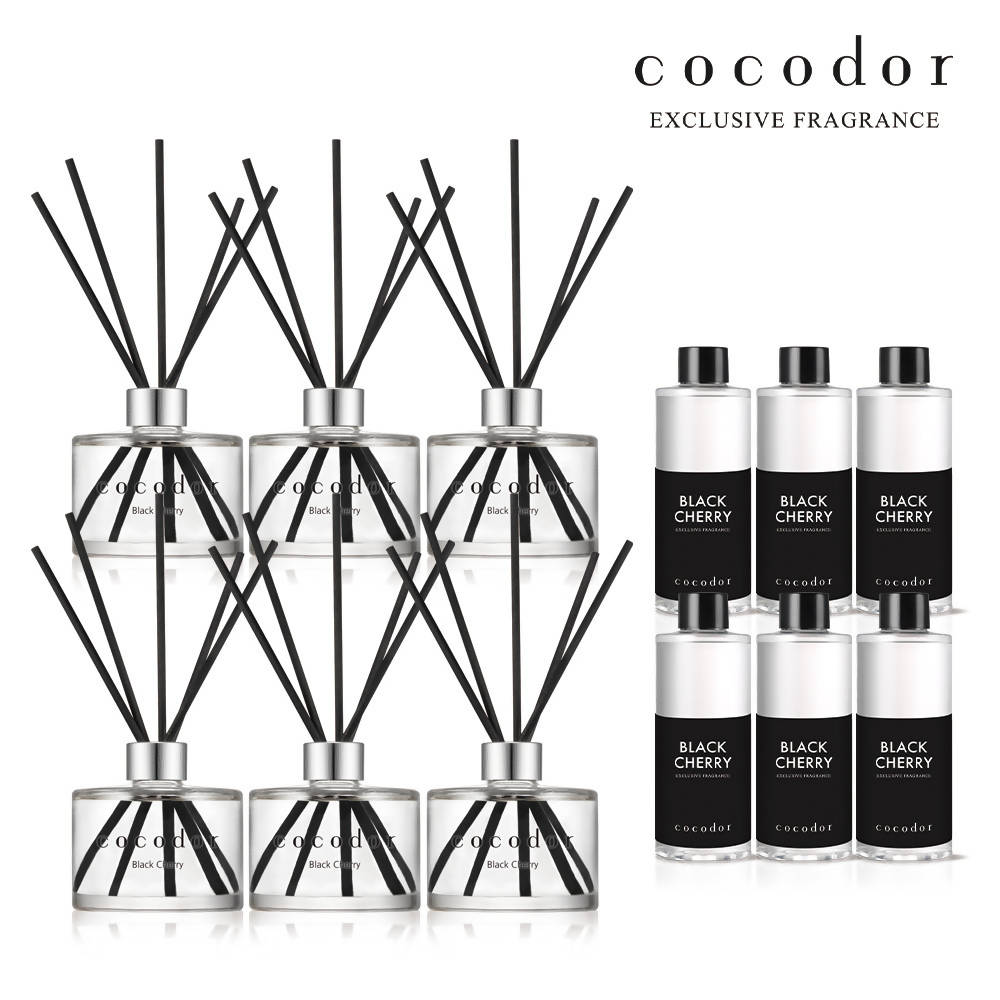 [COCODOR] 6 Signature Diffusers (200ml each) + 6 Diffuser Refills (200ml each) w/ Random Fragrances