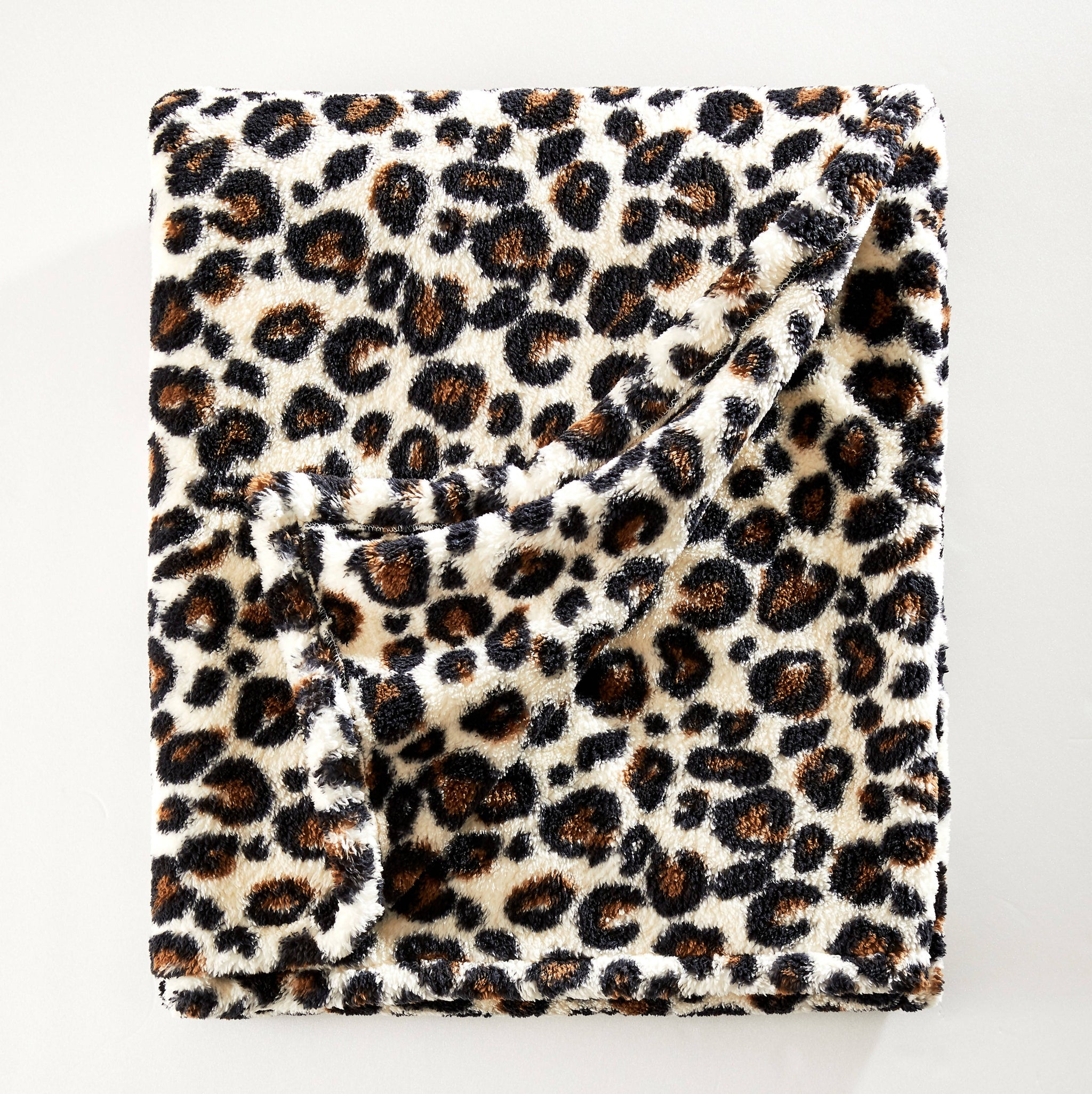 [Marseille Home & Decor] LEOPARD SHERPA THROW BLANKET | 4 colors