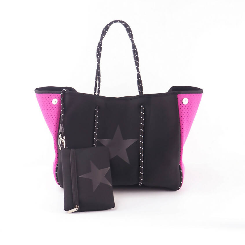 Neoprene Big Tote Bag Star[Pink]