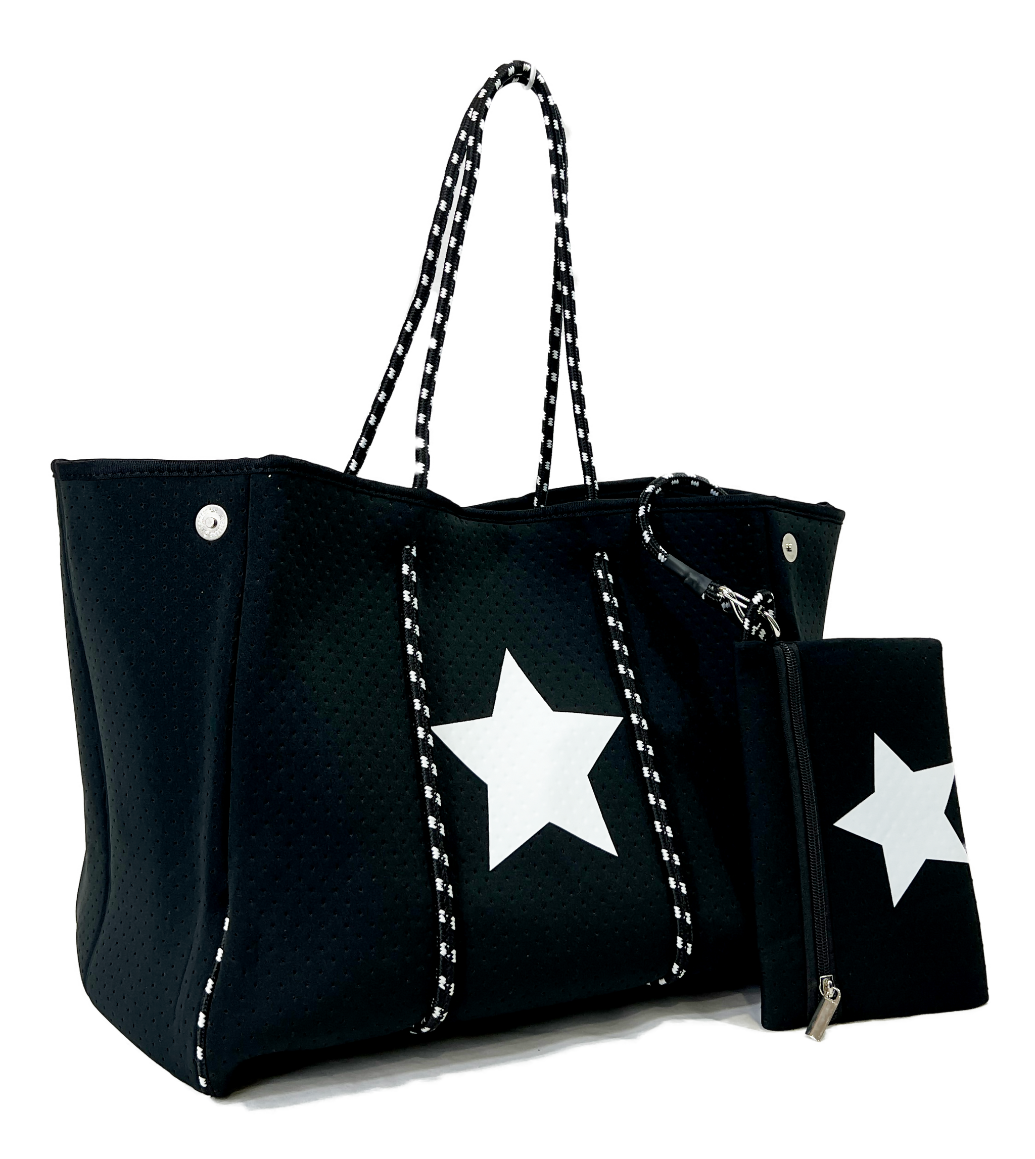 Neoprene Big Tote Bag Star[Gray]