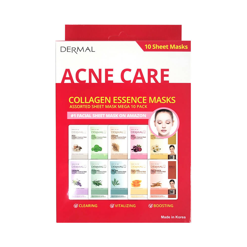 [Dermal] Collagen Essence Masks - Acne Care (10 Sheet)