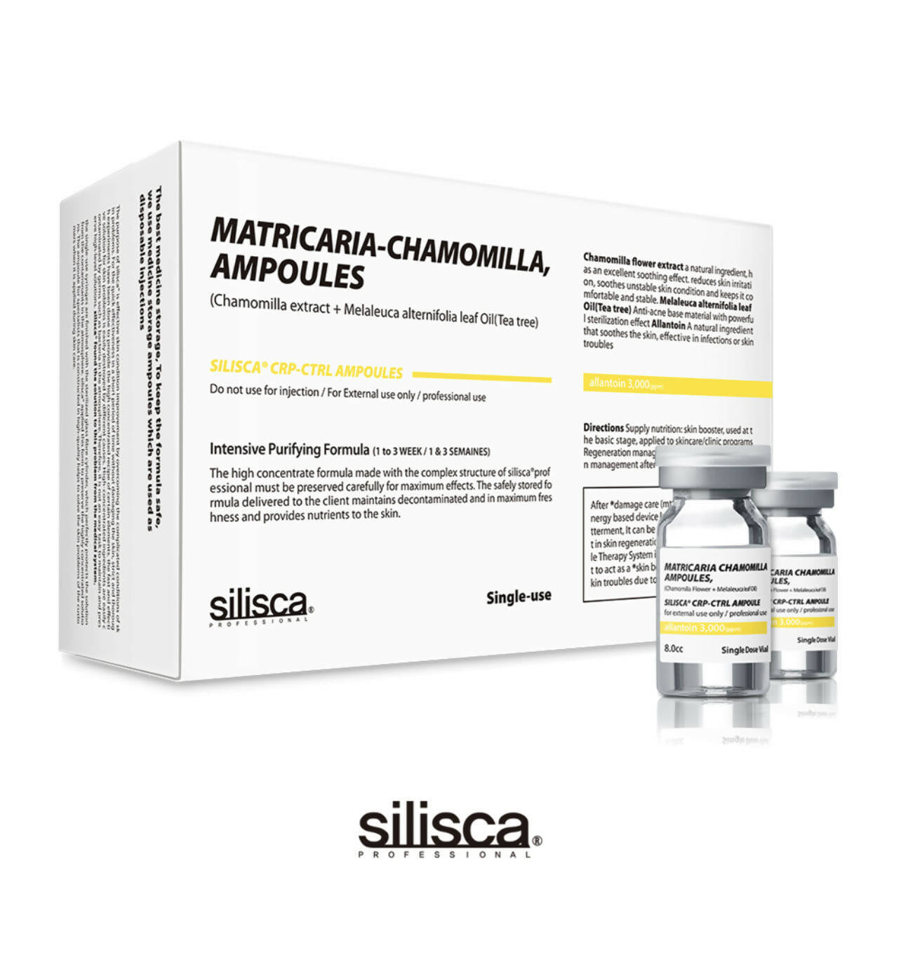 Silisca Matricaria-Chamomilla Acne Ampoules, 8cc x 15ea, Professional Use