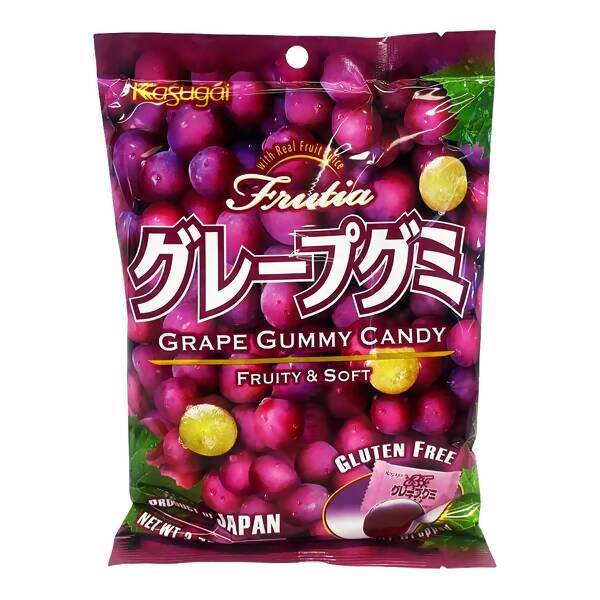Kasugai Grape Gummy Candy 3.77oz (12 Pack)